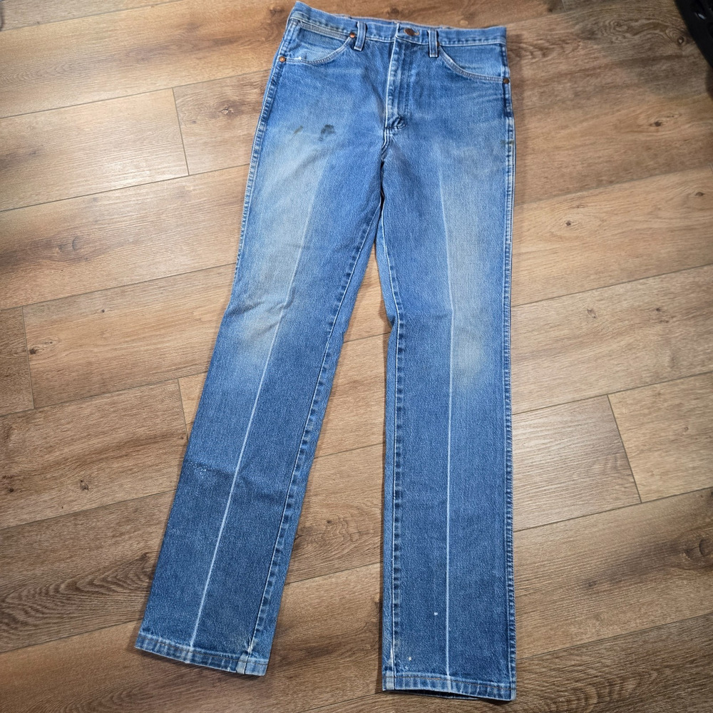 Vintage Wrangler A001 Jeans Mens 33x36 Blue Denim Cowboy Straight Workwear